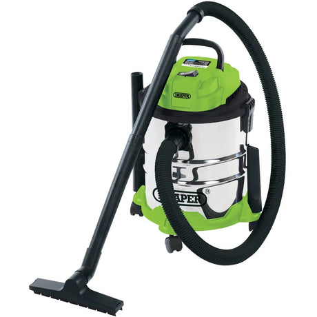 Draper 20L Wet and Dry Vacuum Cleaner with Stainless Steel Tank (1250W)