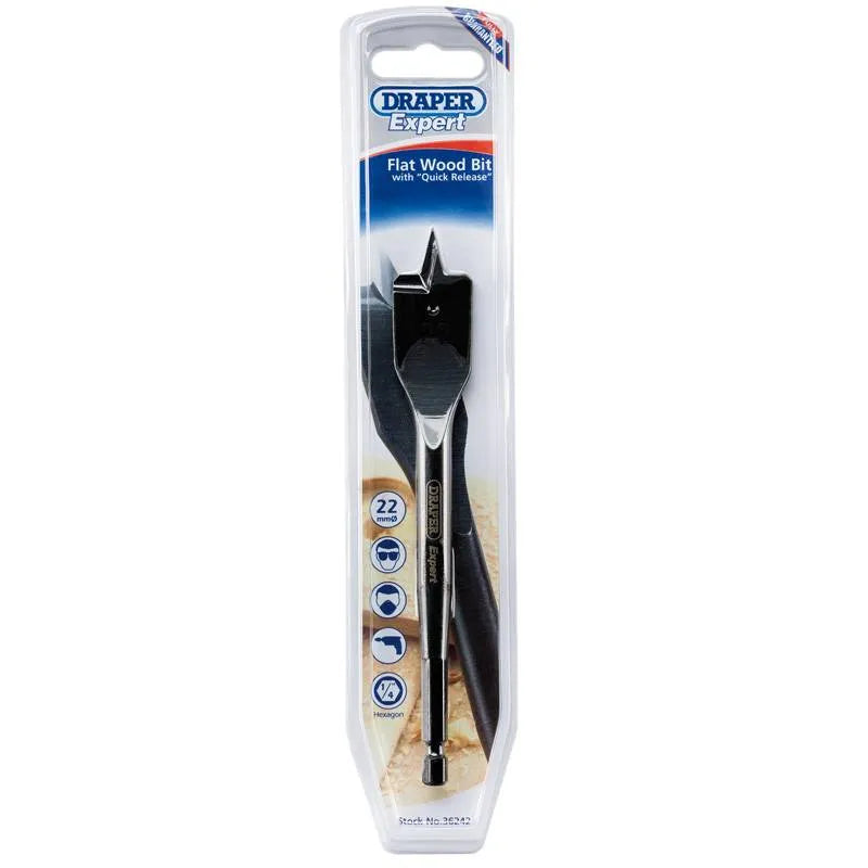 Draper 22mm Flat Wood Bit