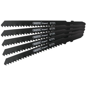 Draper DT111C Jigsaw Blade Set, 100mm (5 Piece)