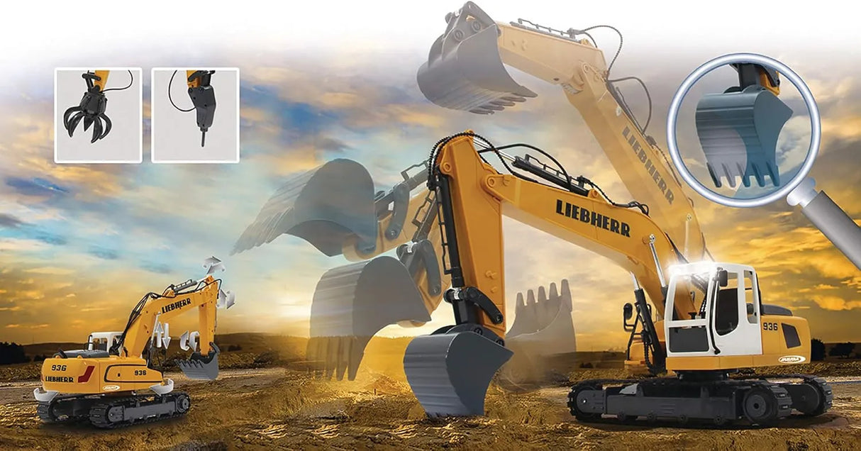 Jamara Liebherr R936 RC Excavator Remote Control Digger with Metal Bucket