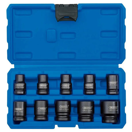Draper 1/2" Sq. Metric Impact Socket Set (10 Piece)