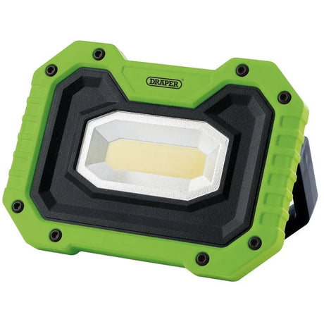 Draper COB LED Rechargeable Worklight With Wireless Speaker, 5W, 500 Lumens, Green
