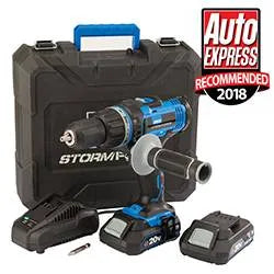 Draper Storm Force 20v Combi Drill with 2 X 2.0 Ah Batteries and Charger