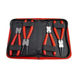 Jefferson 4 Piece 9" Circlip Pliers Set - High Carbon Steel with Red Rubber Handles
