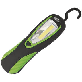 Draper Cob Led Work Light with Magnetic Back and Hanging Hook, 3W, 200 Lumens, Green