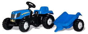 Rolly New Holland Kids Pedal Tractor with Trailer