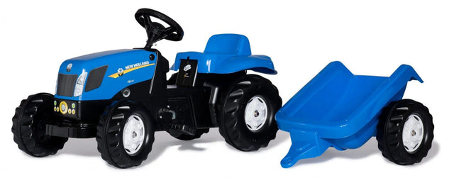 Rolly New Holland Kids Pedal Tractor with Trailer