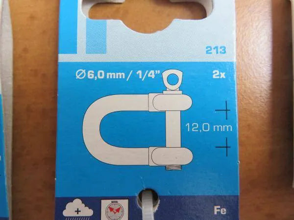 D-Shackle 5 - 10mm - 5mm (Pair)