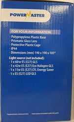 Powermaster Round Caged Bulkhead Light White - 100W