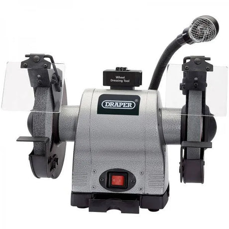 Draper Bench Grinder Heavy Duty with Worklight 8"