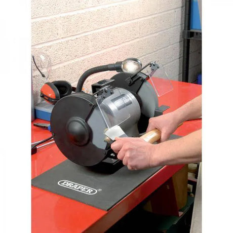 Draper Bench Grinder Heavy Duty with Worklight 8"