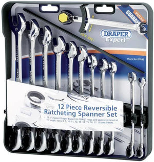 Draper Spanner Set Ratchet 12 Piece