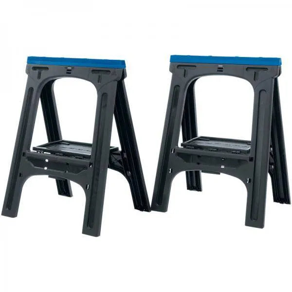 Draper 760 x 570mm Pair of Fold Down Trestles / Saw Horses