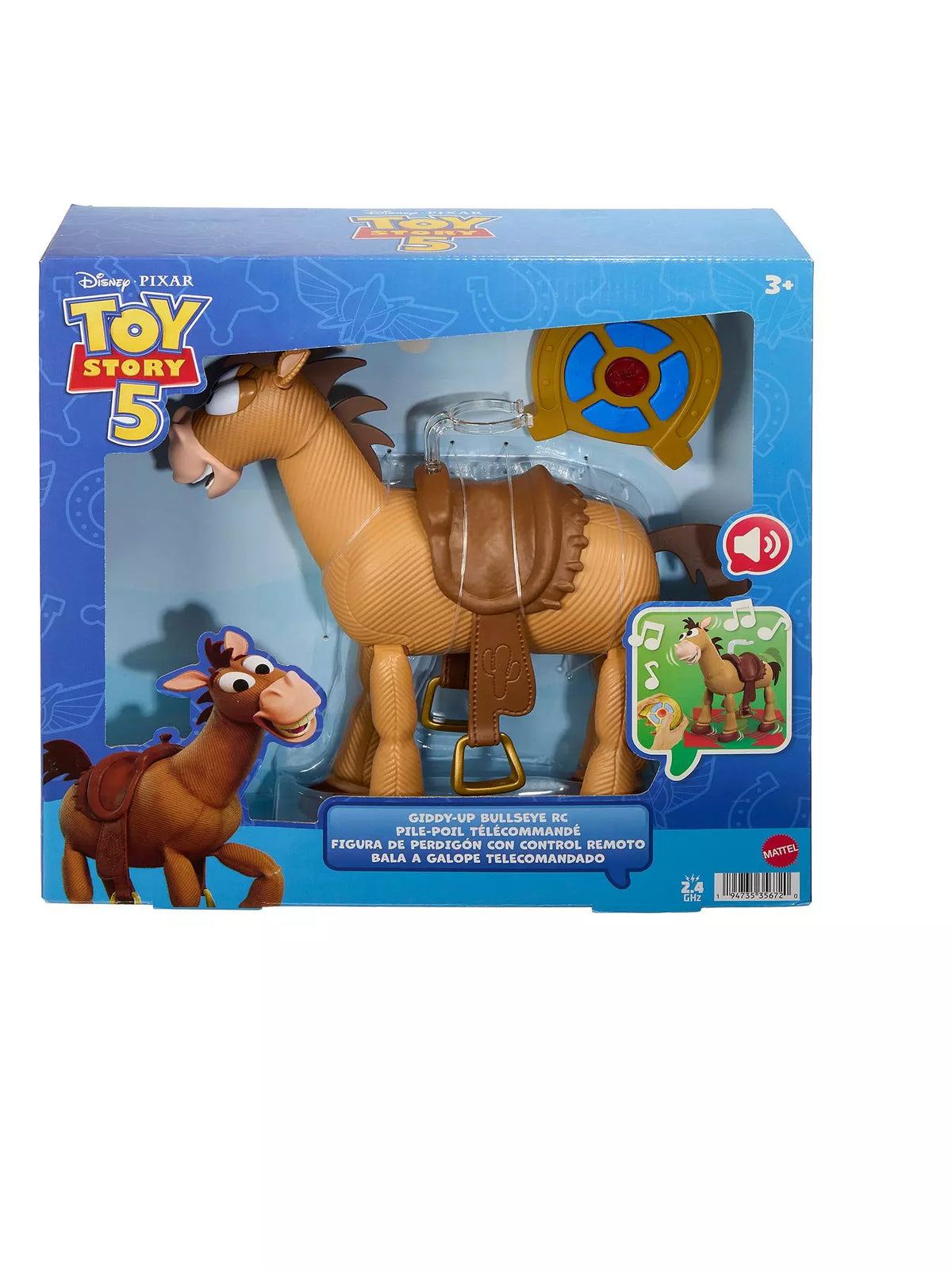 Disney Pixar Toy Story 5 Giddy-Up Bullseye RC, 12-inch scale remote controlled with sounds