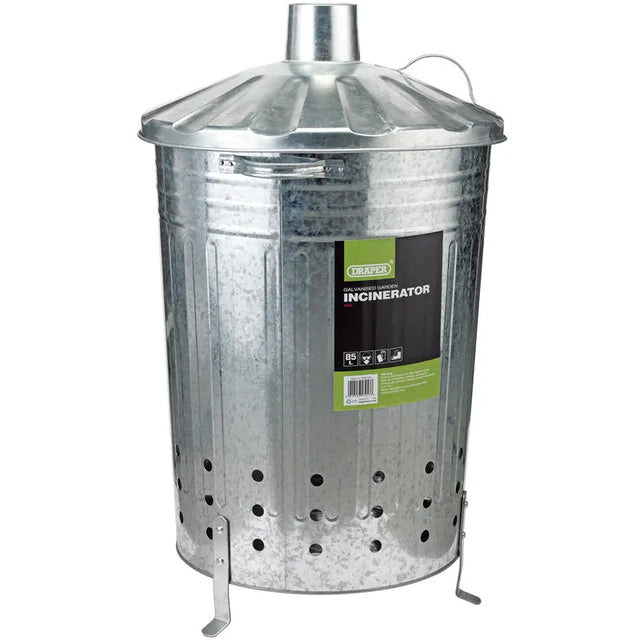 Draper Galvanised Garden Incinerator 85 Litre