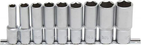 BGS 9-Piece Deep Socket Set 10-24 mm 1/2" Inch Square Drive
