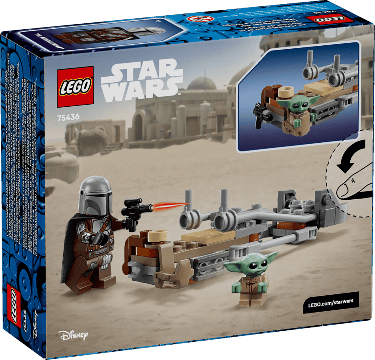 LEGO Star Wars 75436 The Mandalorian & Grogu's Speeder Bike