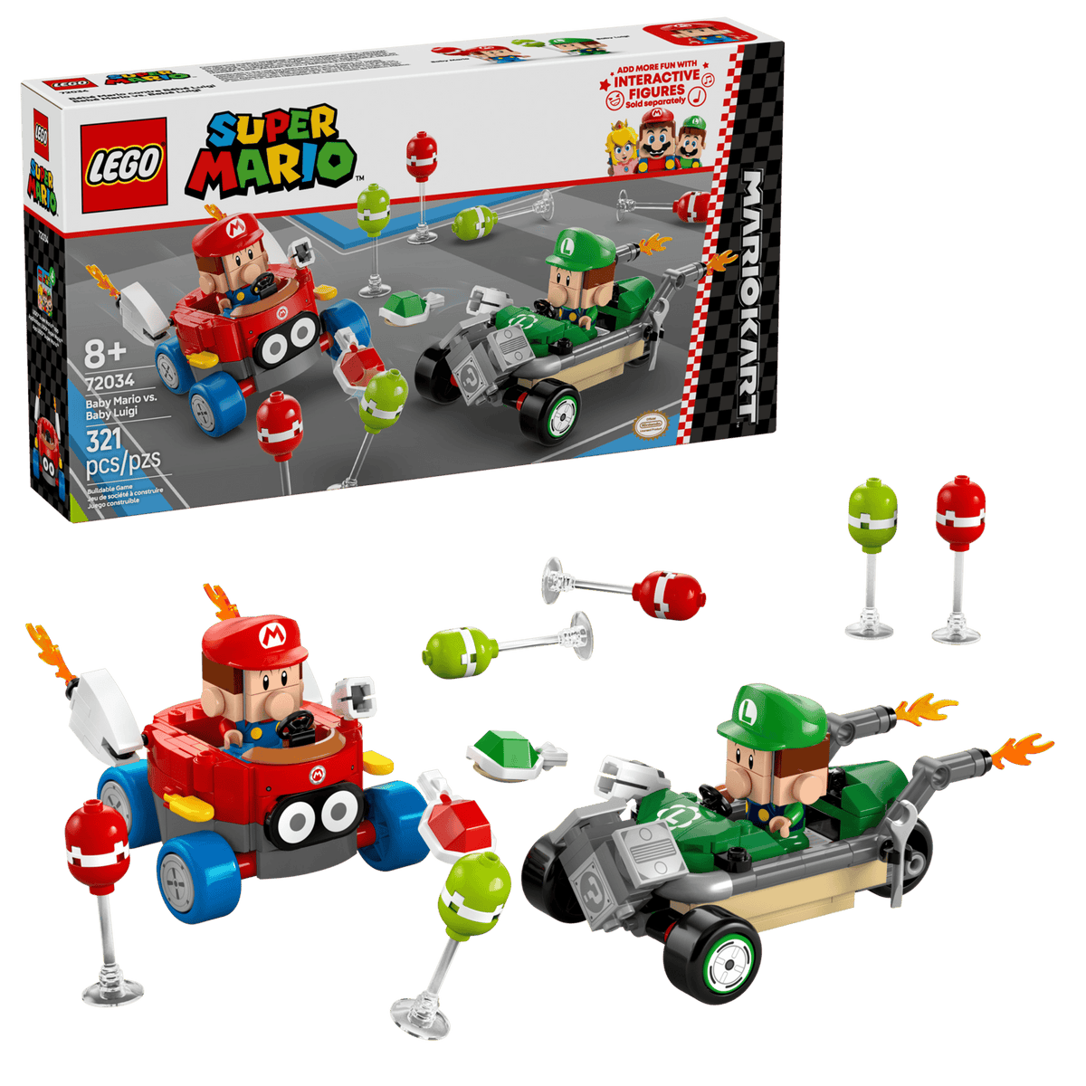 LEGO Super Mario 72034 Mario Kart Baby Mario vs. Baby Luigi