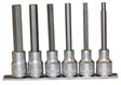 Teng Tools Hex Bit Set 1/2 Dr Long