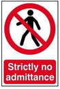 Safety Sign No Admittance