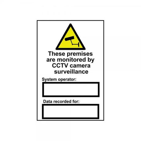 Warning Sign These Premises CCTV