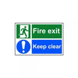Sign Fire Exit & Keep Clear
