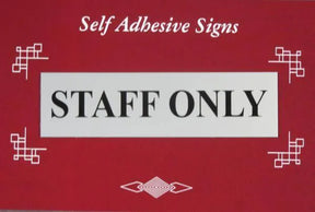 Sign Staff Only Silver