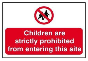 Sign Childern Prohibited Large