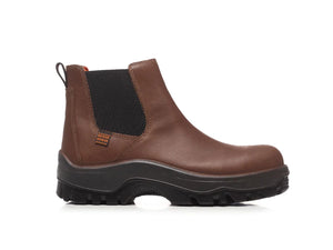 No Risk Leather New Denver S3 Dealer Safety Boot - Brown