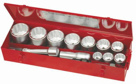 Teng Tools 15 Piece, 1'' Drive, Regular, 12 Point, Socket Set M1115MM