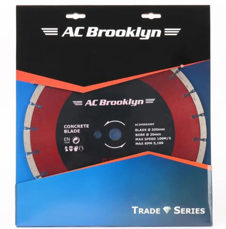 AC Brooklyn 300mm Diamond Blade Red T Series - High-Performance Cutting Blade for Masonry & Concrete (20mm Bore)