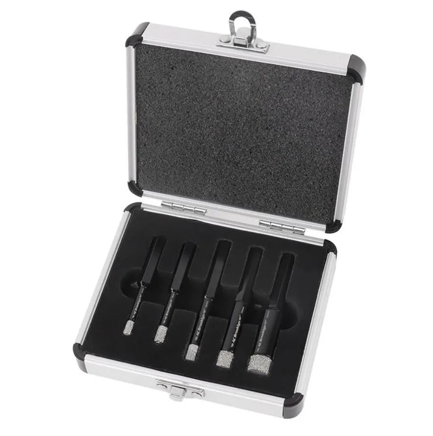 AC Brooklyn 5PC Diamond Tile and Glass Bit Set - Precision Drilling for Ceramic, Glass & Tile Surfaces