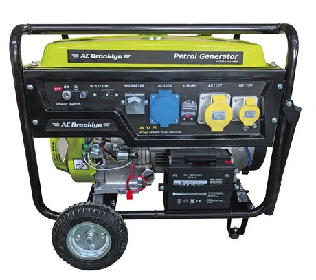 AC Brooklyn 12.5kVA 21hp 9500w Petrol Generator with Key Start - 550cc OHV Engine & AVR