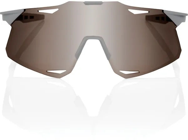 100% Hypercraft Matt Stone Grey HiPER Silver Mirror Lens Glasses