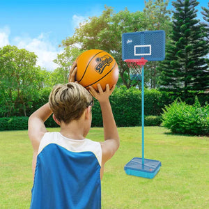 Swingball All Surface Basketball - Height Adjustable, Portable Hoop with Ball and Pump