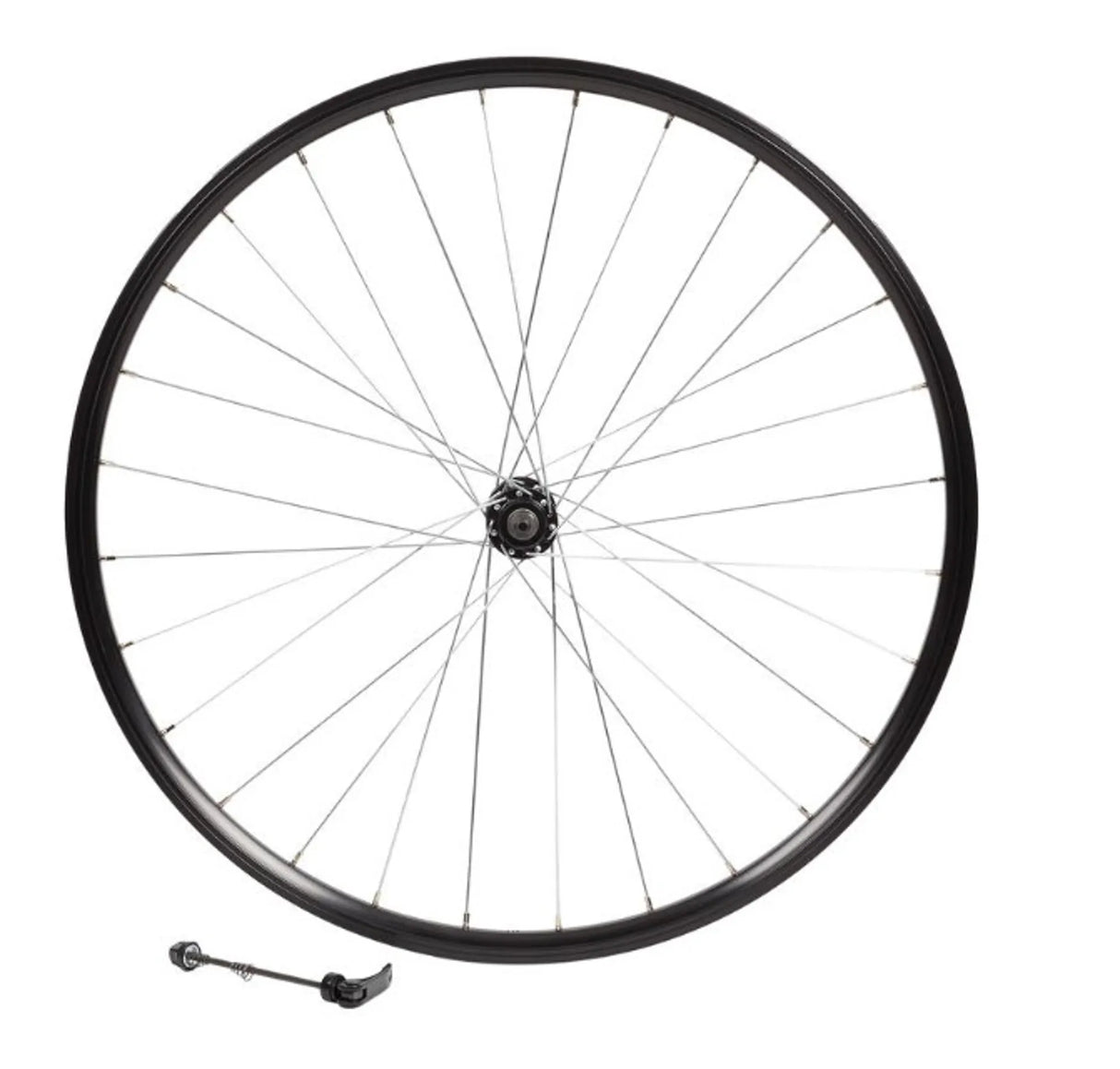 Alloy 27.5 Inch Wheel - 6 Bolt Disc, Solid Axle, Black for MTB & Off-Road Performance