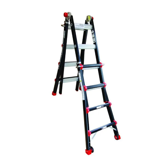 Jefferson AS-4 Multi-Purpose Ladder - Aluminium, 3-in-1 Telescopic, Extension, and Stairway Ladder