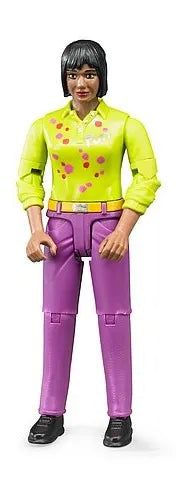 Bruder Woman Figure - Medium Skin Tone, Pink Jeans | 1:16 Scale Accessory