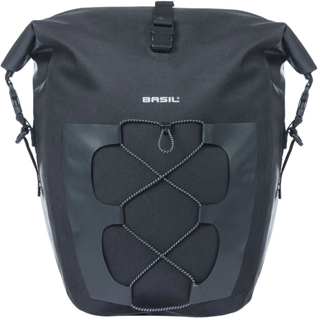 Basil Navigator Waterproof Pannier Bag - Large 25-31L | Black | Single Side