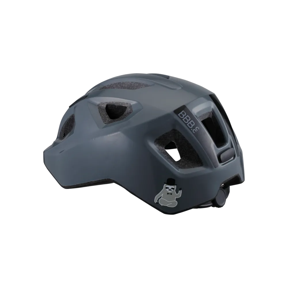 BBB BHE-172 Hero Kids Bike Helmet - Dark Grey Sloth | Child-Specific Design