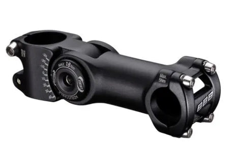BBB BHS-28 HighSix Adjustable Stem 110mm - Customizable Angle Stem for 25.4mm Handlebars (Black)