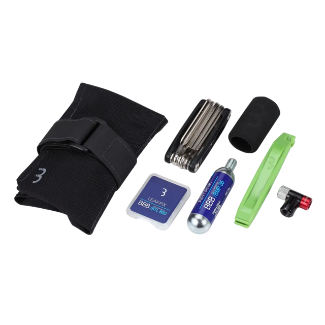 BBB BSB-59 CombiSet RollPack CO2 Saddlebag Toolkit | Complete CO2 Kit for Offroad Adventures
