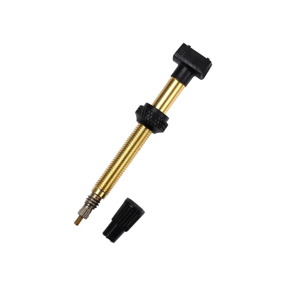BBB BTI-159 Tubeless Valves 80mm Brass - Removable Core, Airtight Seal