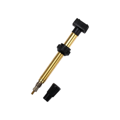 BBB BTI-159 Tubeless Valves 80mm Brass - Removable Core, Airtight Seal