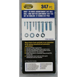 Benson 347-Piece Bolt and Nut Selection Set