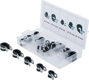 Rubberized Hose Clamp Assortment Ø 6-16 mm - 18 pcs