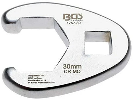 BGS 1757-30 Crowfoot Spanner - 30mm, 1/2" Drive, Alloy Steel