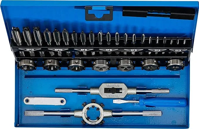 Tap and Die Set, 32 pcs | M3 - M12, HSS G Steel, DIN 352 & 223