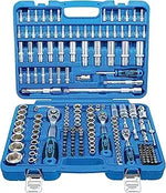 BGS 2243 Socket Set, 192-Piece Hexagon Pro Torque Kit - Chrome Vanadium Steel with 1/4", 3/8", 1/2" Drives