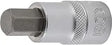 Bit Socket, 12.5 mm (1/2") Drive, Internal Hexagon 12 mm, 53 mm Length